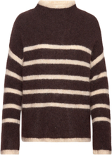 Ovalis Knit T-Neck Pullover Brun Second Female*Betinget Tilbud