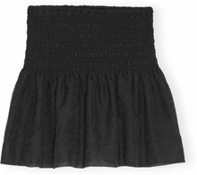Black Ganni Crinkled Georgette Smock Mini Skirt Skjørt