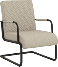 vidaXL Fribärande stol ljusgrå konstläder