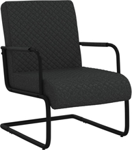 vidaXL Fribärande stol svart konstläder