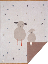 LÄSSIG Babytæppe strikket Tiny Farmer Sheep 80 x 100 cm
