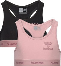 Hmlcarolina Top 2-Pack Night & Underwear Underwear Tops Rosa Hummel*Betinget Tilbud