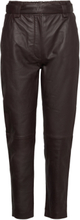 Indie Leather New Trousers Trousers Leather Leggings/Bukser Brun Second Female*Betinget Tilbud