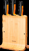 Knivblock i bambu med 3 knivar
