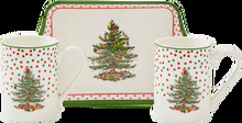 Set Christmas Tree Polka Dot, 2 muggar och 1 bricka