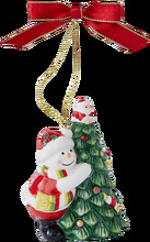 Julgransdekoration Tree Hugging Snowman Christmas Tree höjd 9 cm