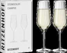Champagneglas Sternschliff 2-pack