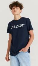 Lyle & Scott T-shirt Text Tee Vintage Blå