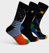 Happy Socks 3-Pack Strumpor Classic Socks Gift Set Svart