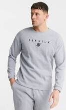 SIKSILK Genser L/S Essential Rib Sweater Grå