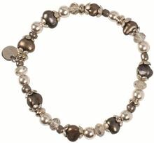 Pearls for Girls armband med bruna pärlor