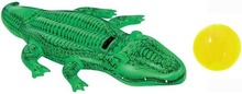 Opblaas krokodil Intex 168 cm groen met gratis gele strandbal