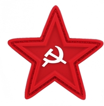 PVC embleem Sovjet ster met sikkel en hamer