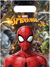 12x Marvel Spiderman themafeest uitdeelzakjes 16 x 23 cm