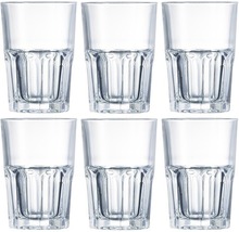 6x Drinkglazen/waterglazen transparant 400 ml