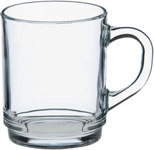 6x stuks Theeglazen/koffieglazen transparant glas 260 ml