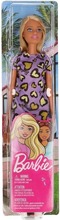 Barbie pop blondine met lilapaarse jurk speelgoed