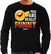 Funny emoticon sweater You are really funny zwart heren