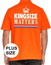 Grote maten Kingsize Matters poloshirt oranje voor heren
