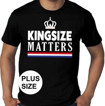 Koningsdag Kingsize Matters grote maten shirt zwart heren