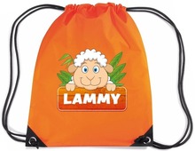 Lammy het schaap rugtas / gymtas oranje voor kinderen