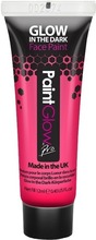 Neon roze Glow in the Dark schmink/make-up tube 12 ml