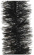 Zwarte kerstslingers 10 cm breed x 270 cm kerstboomversiering