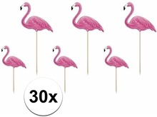 30x Flamingo cocktailprikkers
