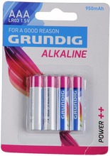 Grundig alkaline batterijen AAA 4 stuks