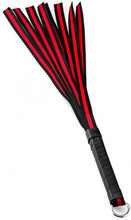 Zenn Black & Red Fabric Whip Flogger