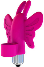 Monarch Pink Butterfly Bullet Silicone Finger vibrator