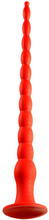 Stretch Worm Long Dildo Red 55cm Extra lång analdildo