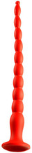 Stretch Worm Long Dildo Red 43cm Ekstra lang analdildo
