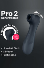 Satisfyer Pro 2 Generation 3 With Liquid Air Black Lufttrykksvibrator