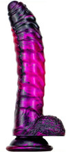 Metallic Fantasy Dildo Gasix Purple/Black 20,5 cm Dragon dildo