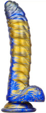 Metallic Fantasy Dildo Gasix Blue/Gold 20,5 cm Dragon dildo