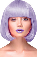 Party Wig Short Straight Purple Hair Peruukki