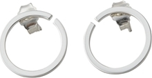 Design Letters Earring Hoops 16 mm Silver