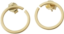 Design Letters Earring Hoops 16 mm Gold