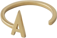 Design Letters Ring Gold A-Z A