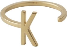 Design Letters Ring Gold A-Z K
