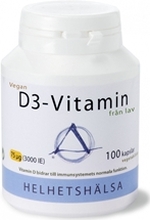 D3-vitamin Vegan 75 mcg 3000IE 100 kapselia