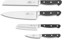 Knivset Pluton 4 delar 1 set Svart