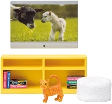 Lundby TV-set med sittpuffar