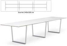Konferensbord Framie, vit bordsskiva, 540 x 100, Vit