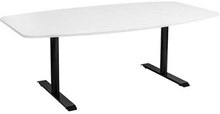 Konferensbord Lilla Arktis / T - Bone storlek 200x110 vit bordsskiva, valfri färg stativ