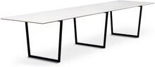 Konferensbord Framie, vit bordsskiva, 360 x 100, Svart