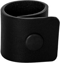 Servettringar, Ø3,5 cm, 4-pack, svart läder