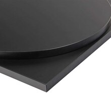 Bordsskiva laminat, svart Dia. 60 cm