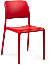 Stol Riva Bistrot, sh.46,5 cm, stapelbar, röd